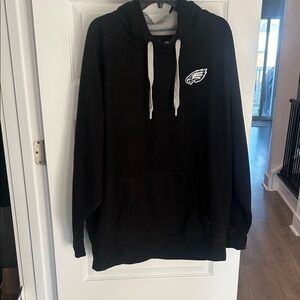 Antigua Black Hoodie with Philadelphia Eagles Logo